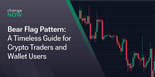 This image illustrates the article titled "Bear Flag Pattern: A Timeless Guide for Crypto Traders and Wallet Users", featuring a chart displaying the Bear Flag pattern, commonly used to identify potential downward trends in the crypto market.